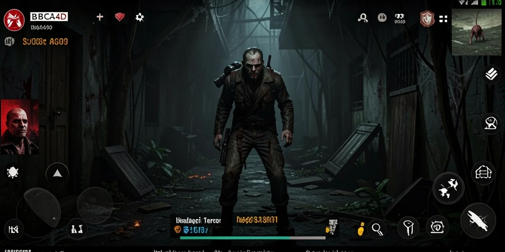 Screenshot gameplay <strong>BBCA4D</strong> menampilkan suasana gelap dan menegangkan.