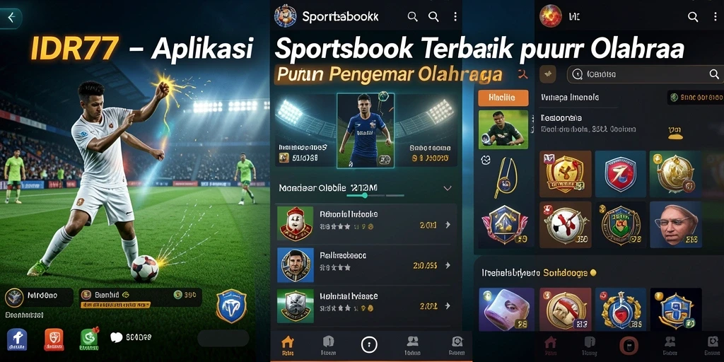Tampilan antarmuka pengguna aplikasi Sportsbook yang intuitif.