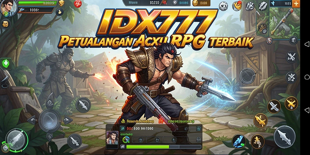 Screenshot gameplay IDX777 yang menampilkan pertempuran epik dan petualangan seru.