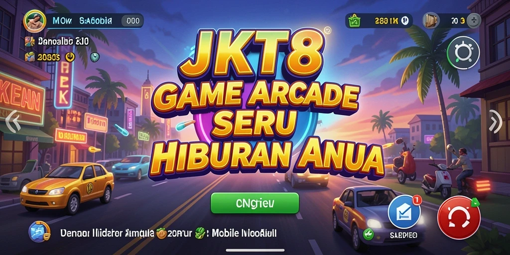 Tampilan gameplay seru JKT8 yang menantang.