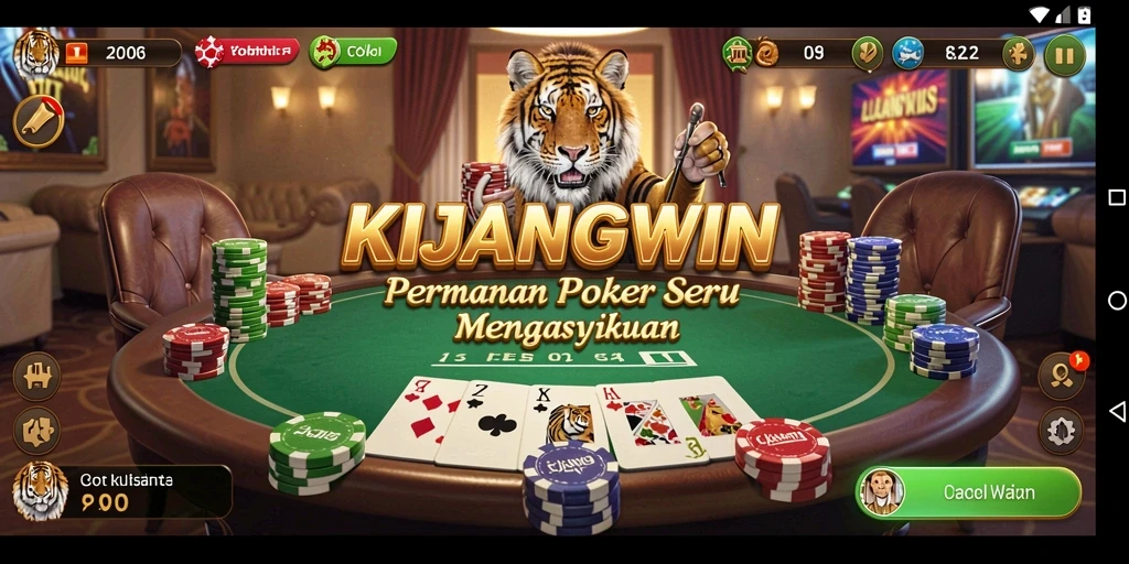 Tampilan menarik dari gameplay Poker di KIJANGWIN.