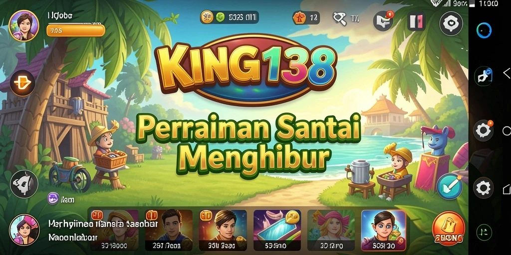 Tampilan gameplay KING138 yang menyenangkan dan penuh warna.