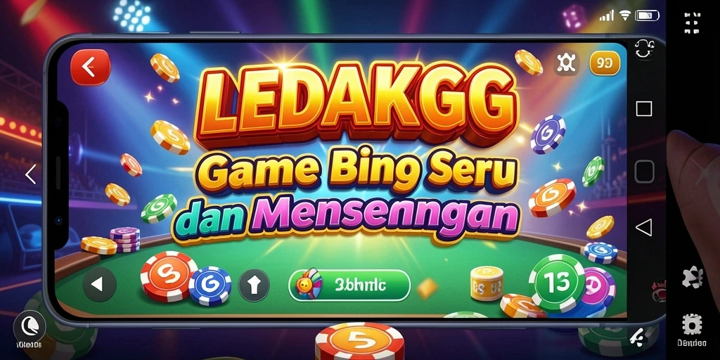 Tampilan gameplay LEDAKGG yang menggembirakan dan penuh aksi Bingo.