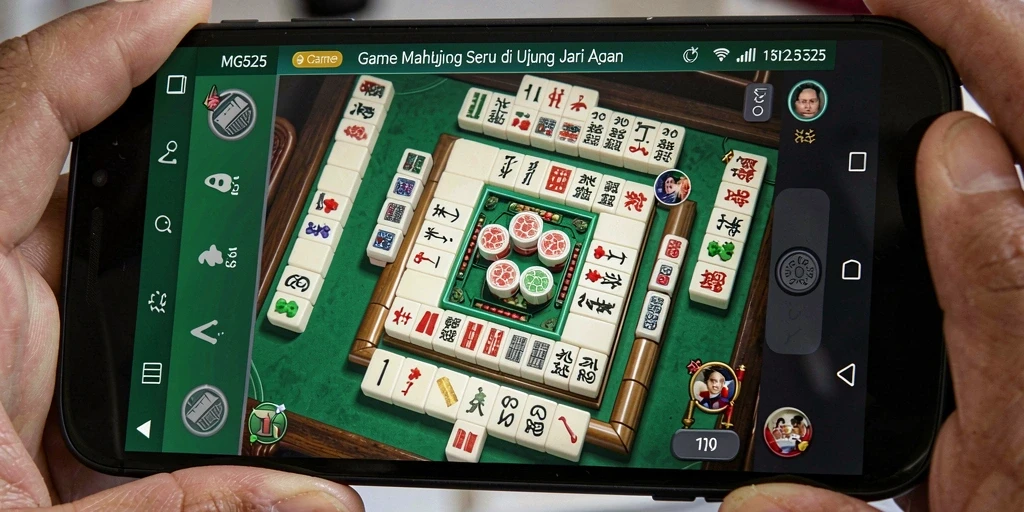 Screenshot gameplay MG525 menampilkan keseruan permainan Mahjong.