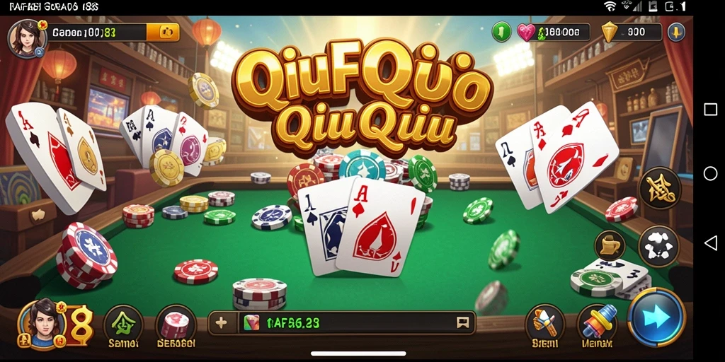 Tampilan gameplay QiuQiu yang seru dan menegangkan.