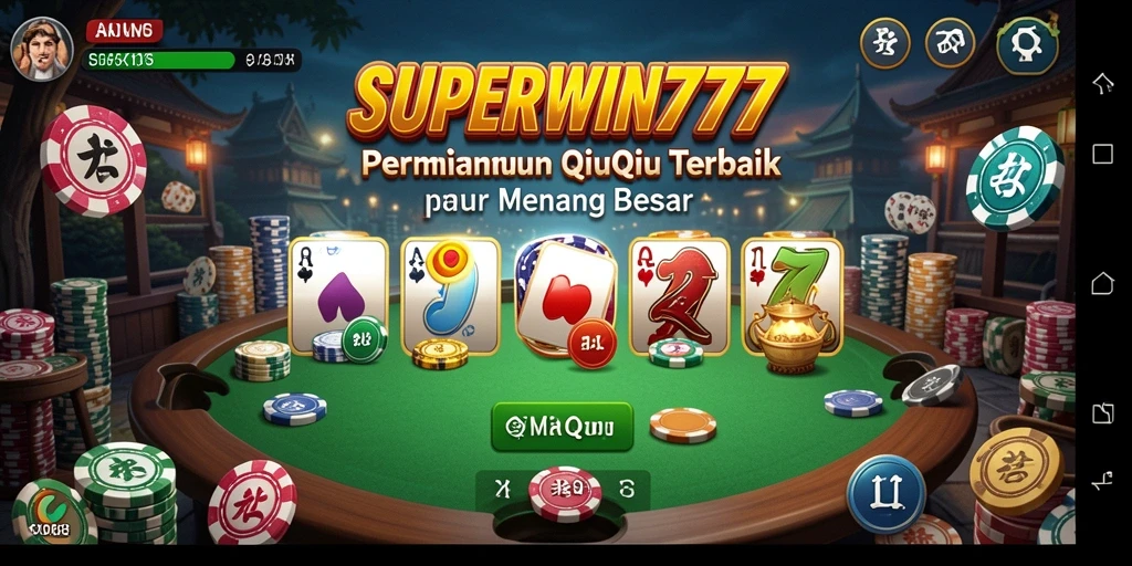 Tampilan menarik dari gameplay QiuQiu SUPERWIN777.